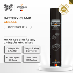 Senfineco 9914 - Mỡ Xịt Cọc Bình Ắc Quy Chống Ăn Mòn, Rỉ Sét - Battery Clamp Grease 400ml