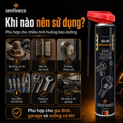 Senfineco 9940 SO40 Xịt Chống Gỉ và Bôi Trơn Đa Năng - Bảo Vệ Tối Ưu Cho Thiết Bị Của Bạn