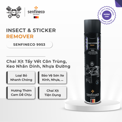Senfineco 9953 Insect & Sticker Remover - Chai Xịt Tẩy Vết Côn Trùng, Keo Nhãn Dính Hiệu Quả 400ml, An Toàn Cho Sơn Xe, Hương Cam Dễ Chịu