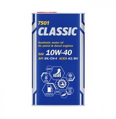Nhớt Oto Máy Xăng, Xe Tay Ga Tổng Hợp Ester - Mannol Classic 10W-40 API SN/CH4 7501