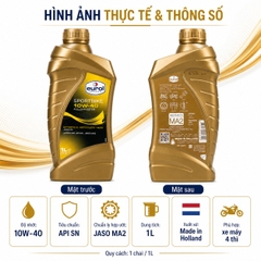 Eurol E100070 Sportbike 10W-40 - Nhớt xe số gốc ester cao cấp | Made in Holland