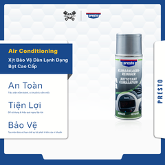 Xịt Vệ Sinh Dàn Lạnh Ô Tô Presto Air Conditioning Cleaner 400ml Dạng Bọt Cao Cấp | Diệt Khuẩn, Khử Mùi, Làm Sạch Chuyên Sâu