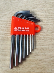 Bộ lục giác ngắn 2 đầu lục 1.5-6mm AXS0710 ASAHI Nhật Bản