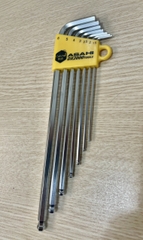Bộ lục giác đầu bi dài 1.5-6mm AQKS710 ASAHI Nhật Bản