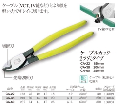 Kìm cắt cáp đồng CA-22/38/60 Tsunoda Nhật Bản