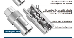 Đầu nối nhanh thủy lực 6HP Nitto Nhật Bản