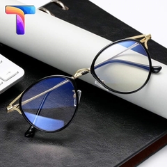 Kính chống ánh sáng xanh kim loại mắt mèo 22007