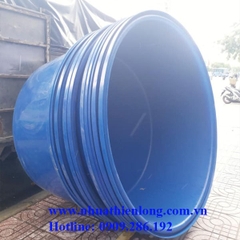 Thùng Nhựa Tròn 1500L KT:  Ø1720 x Ø1440 x H820 mm