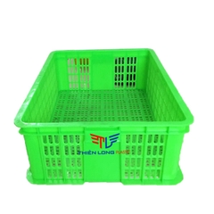 Thùng Nhựa Rỗng HS009, Sóng Hở 1T9 KT: 610 x 420 x 190 mm