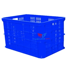 Thùng Nhựa Rỗng HS005, Sóng Hở 3T9 KT: 610 x 420 x 390 mm