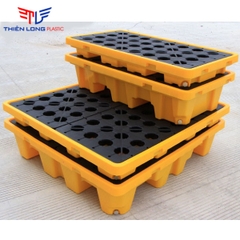 Pallet Chống tràn dầu 4 phuy (KT: 1300 x 1300 x 150mm)