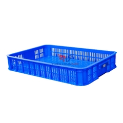 Thùng Nhựa Rỗng HS010, Sóng Hở 1T KT: 610 x 420 x 100 mm