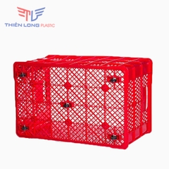 Thùng Nhựa Rỗng HS0199, Sóng 5 Bánh Xe KT: 775 x 495 x H 455 mm