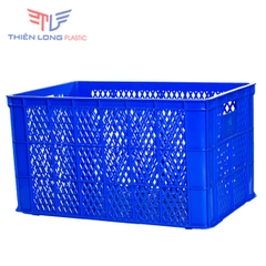 Thùng Nhựa Rỗng HS0199, Sóng 5 Bánh Xe KT: 775 x 495 x H 455 mm