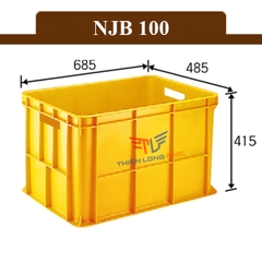 Thùng Nhựa Đặc NJB 100 KT: 685 x 485 x 415 mm