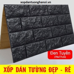 Xốp dán tường giả gạch cao cấp 5mm mầu đen