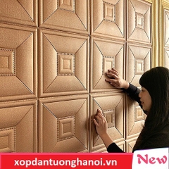 Xốp dán tường giả da - #mẫup3