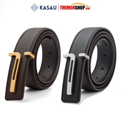 Dây thắt lưng nam hiệu KASAU khóa lỗ bản 3.4cm KS03KL34