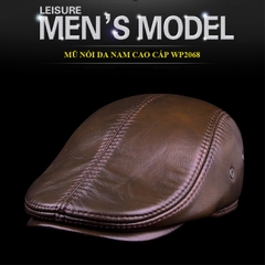 Mũ beret nam da bò thật 100% WP2068