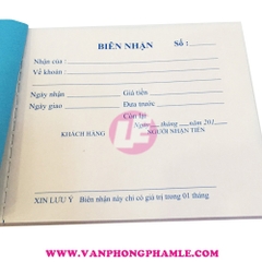 Biên nhận 2 liên nhỏ CD