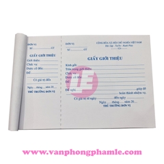Giấy giới thiệu 1 Liên GL 13 cm x 18 cm