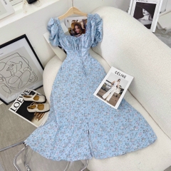 Đầm nữ LOREN hoa xanh C1957