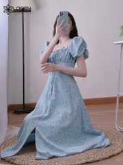 Đầm nữ LOREN hoa xanh C1957