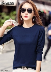 Áo thun nữ LOREN dài tay xanh A2055
