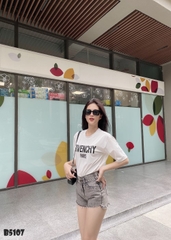Quần jean short 2 nút tua xám B5107
