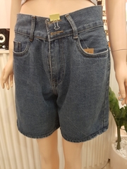 Quần jean ngố 2 nút trơn xanh B5230