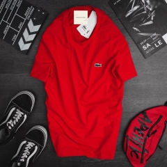 Áo thun nam cổ tròn lacoste đỏ N2003