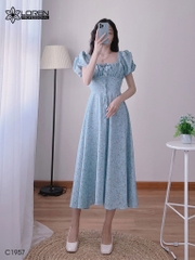 Đầm nữ LOREN hoa xanh C1957
