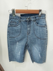 Quần jean ngố tua xanh B5249