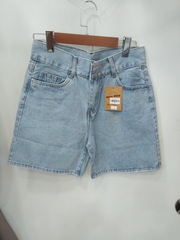 Quần jean ngố 2 nút trơn xanh B5229