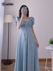 Đầm nữ LOREN hoa xanh C1957