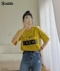Áo thun nữ LOREN in chữ vàng A2735