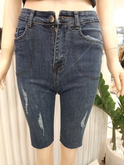 Quần jean ngố tua xanh B5250