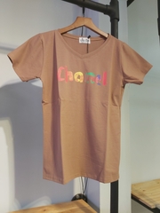 Áo thun nữ chanel nâu A2012