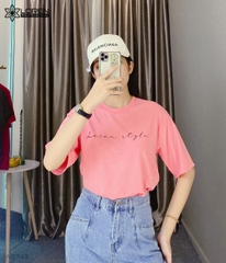 Áo thun nữ LOREN chữ Loren style hồng A2743