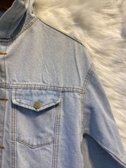 Áo khoác jean LOREN kiểu nón xanh A4086