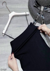 Đầm 2 dây ngắn đen C1127