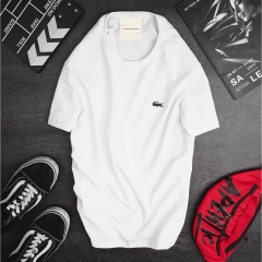 Áo thun nam cổ tròn lacoste trắng N2002
