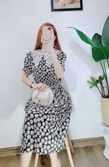 Đầm hoa cúc đen C1126