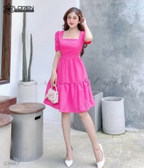 Đầm nơ hồng C1467