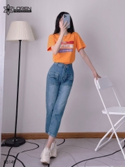 Quần jean baggy LOREN kiểu túi đắp B5149