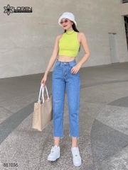 Quần jean baggy LOREN rách tua B51036