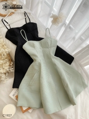 Đầm LOREN gân xòe 2 dây C1927