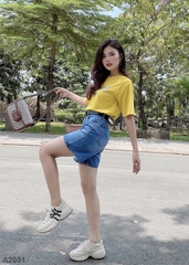 Áo thun nữ LOREN givenchy vàng A2051