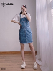 Váy yếm jean LOREN tua xanh B5030