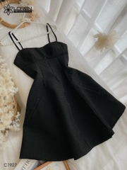 Đầm LOREN gân xòe 2 dây C1927